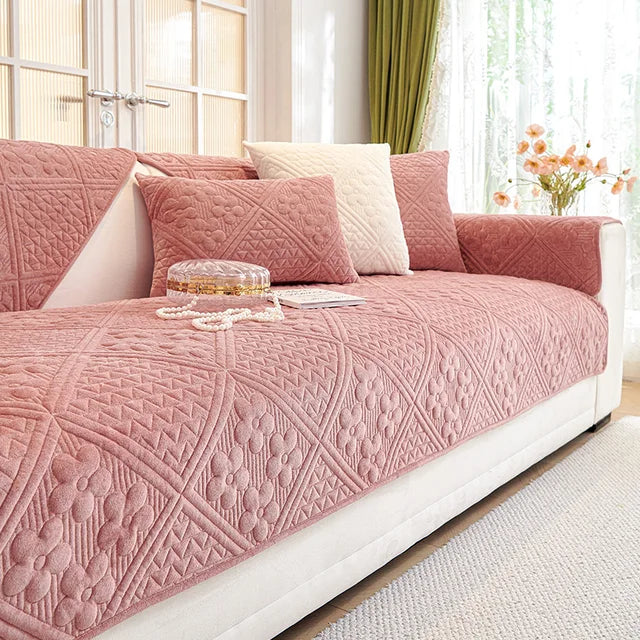 MAT ULTRASONIC SUPER SOFT SOFA COVERS- MAROON