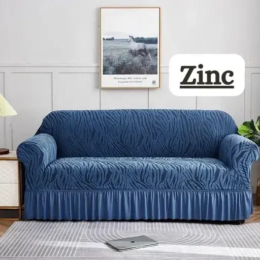 ZEBRA VELVET SOFA COVER (ZINK)